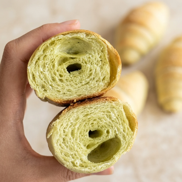Pesto Sea Salt Roll with Pork Sung(青酱肉松海盐卷)
