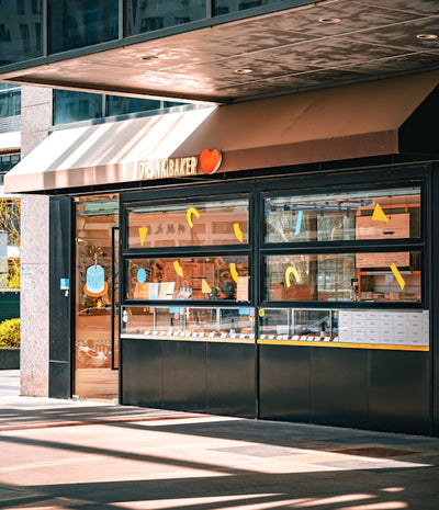 Just Bread storefront desk counter